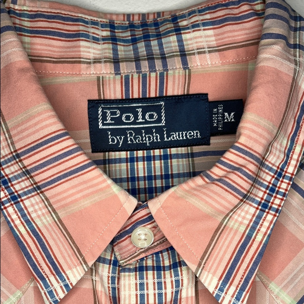 Polo by Ralph Lauren Pink and Blue Plaid Shirt - Picture 2 of 4